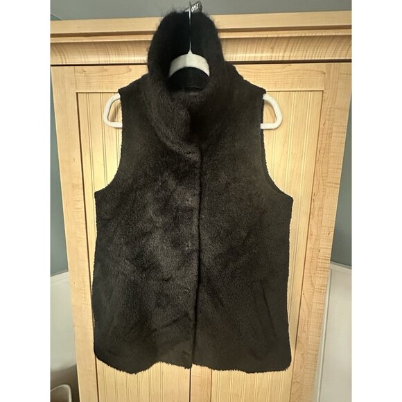 Eileen Fisher Suri Alpaca Vest Black button front size XS - Picture 9 of 9